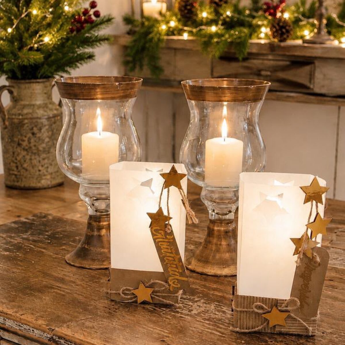 Farol cuadrado navideño decorativo personalizable - Fina Coquetería Medellín