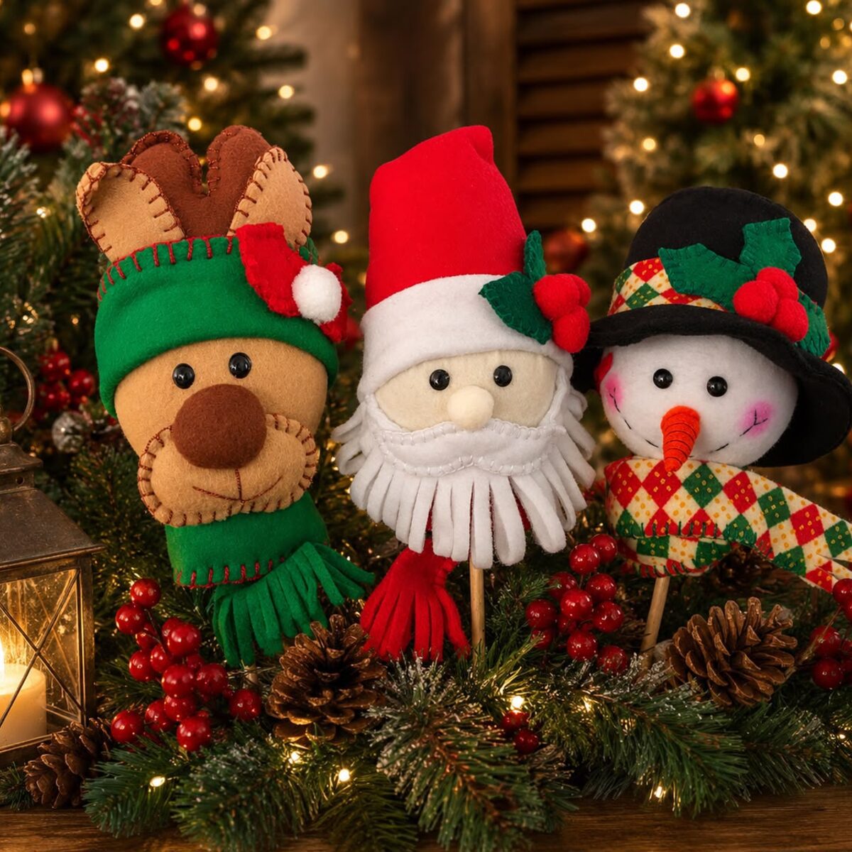 Maracas navideñas decorativas personalizables - Fina Coquetería Medellín